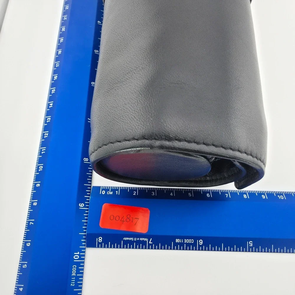 BRIGHTON Travel Jewelry Organizer Bag Roll Black Leather Heart Silver Gold Plate